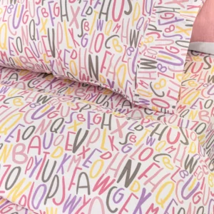 Σετ 3τμχ Παιδικά Σεντόνια Letters Pink - Image 3