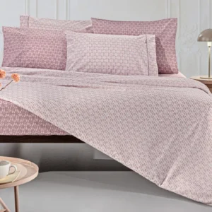 Σετ 4τμχ Σεντόνια Sandy Old Pink με Λάστιχο
