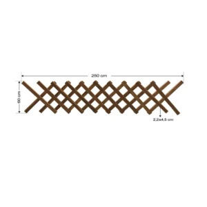 Ξύλινος φράχτης ανοιγόμενος premium 250x60 cm