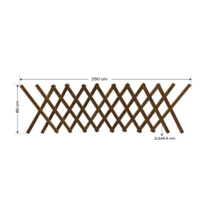Ξύλινος φράχτης ανοιγόμενος premium 250x80 cm