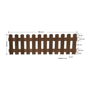 Ξύλινος φράχτης premium 180x55cm