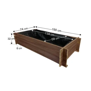 Λαχανόκηπος με πάτο - Δ150x74x32