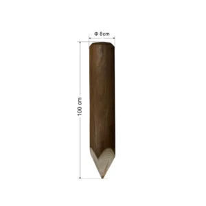 Σετ 5 τμχ πάσσαλοι στρογγυλοί -  50120 Φ8cm 100cm με μύτη
