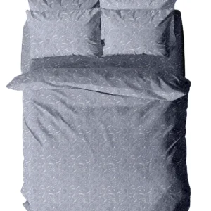 Σετ Σεντόνια Menta Εμπριμέ 440 Grey Μονό με λάστιχο (100x200+30)