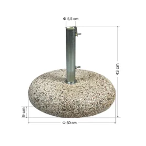 Βάση Ομπρέλας 50kg τσιμεντένια με Ψηφίδα