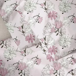 Παπλωματοθήκη Menta Εμπριμέ 070 Pink Μονή (170x250)