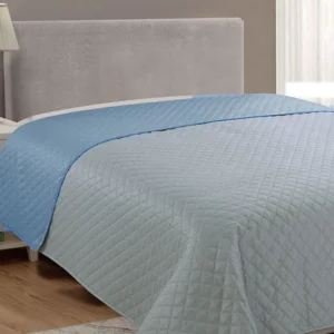 Κουβερλί Fiber Grey/Blue Υπέρδιπλο (220x240)