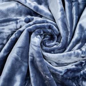 Κουβέρτα βελούδινη Iris Blue Μονή (160x220)