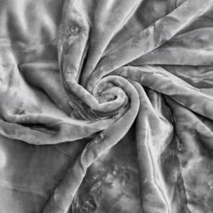 Κουβέρτα βελούδινη Iris Grey Μονή (160x220)
