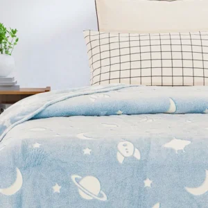 Κουβέρτα φωσφοριζέ αγκαλιας Space Blue 80x90