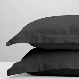 Μαξιλαροθήκες Oxford Satin Dark Grey 50x70