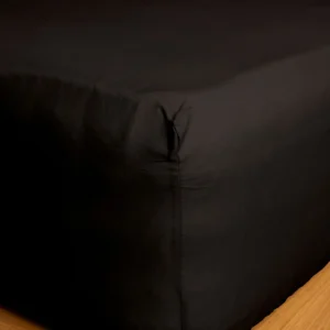 Κατωσέντονο Cotton Feelings με λάστιχο 111 Black Διπλό (160x200+30)