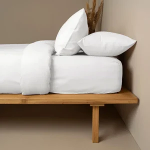 Σεντόνι Cotton Feelings φλατ 100 White Μονό (165x270)