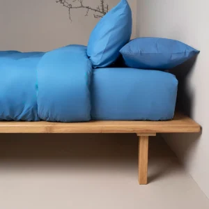 Σεντόνι Cotton Feelings φλατ 104 Blue Μονό (165x270)