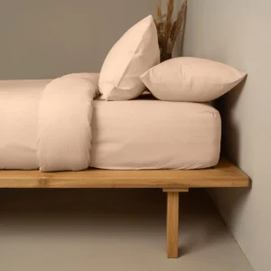 Σετ Σεντόνια Cotton Feelings 110 Beige Μονό με λάστιχο(105x205+30)