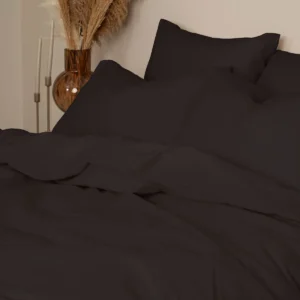 Σετ Σεντόνια Cotton Feelings 111 Black Μονό (165x270)
