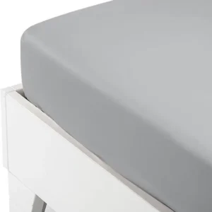 Κατωσέντονο Satin με λάστιχο Light Grey Διπλό (160x200+40)