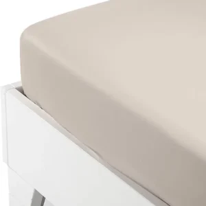Κατωσέντονο Satin με λάστιχο Beige Υπέρδιπλο (180x200+40)