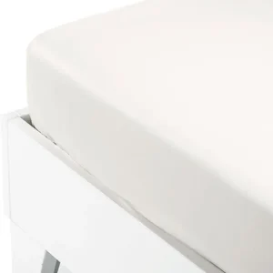 Κατωσέντονο Satin με λάστιχο White Υπέρδιπλο (180x200+40)