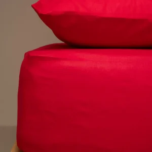 Κατωσέντονο Menta με λάστιχο 12 Red Μονό (100x200+25)