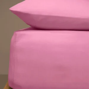 Κατωσέντονο Menta με λάστιχο 13 Pink Μονό (100x200+25)