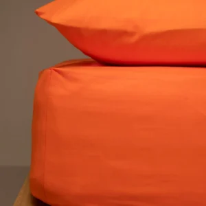 Κατωσέντονο Menta με λάστιχο 7 Orange Διπλό (160x200+25)