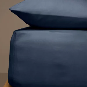 Κατωσέντονο Menta με λάστιχο 26 Navy Υπέρδιπλο (180x200+25)