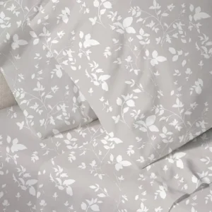 Σετ Σεντόνια Menta Εμπριμέ 040 Grey Μονο (160x250)