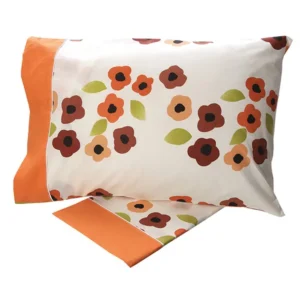 Σετ Σεντόνια Cotton Feelings εμπριμέ 529 Orange Μονό (160x260)