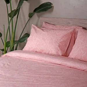 Σετ Σεντόνια Cotton Feelings 2040 Pink Μονό με λάστιχο(105x205+30)