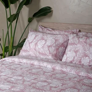 Σετ Σεντόνια Cotton Feelings 2038 Pink Μονό με λάστιχο(105x205+30)