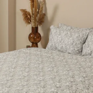 Σετ Σεντόνια Menta Εμπριμέ 320 Grey Μονο (160x250)