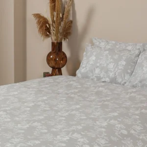 Σετ Σεντόνια Menta Εμπριμέ 340 Grey Διπλό (200x250)