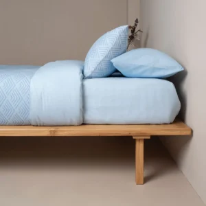 Σετ Σεντόνια Cotton Feelings 2048 Blue Διπλό με λάστιχο (150x205+30)