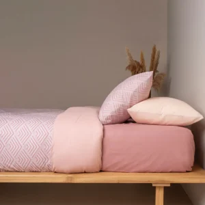 Σετ Σεντόνια Cotton Feelings 2048 Powder Διπλό με λάστιχο (150x205+30)