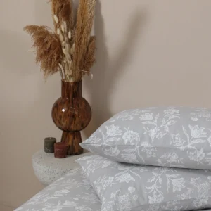 Μαξιλαροθήκες Menta Εμπριμέ 340 Grey 50x70