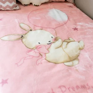 Κουβέρτα Βελουτέ Κούνιας 1545 Pink 110x140