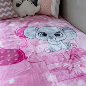 Κουβέρτα Βελουτέ Κούνιας 1558 Pink 110x140