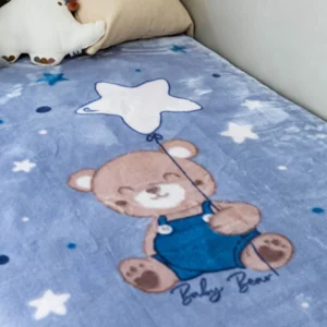 Κουβέρτα Βελουτέ Κούνιας 1571 Blue 110x140