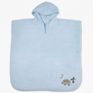 Fluffy Κεντητό Πόντσο Light Blue one size