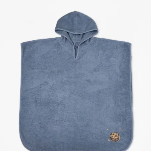 Fluffy Κεντητό Πόντσο Blue one size