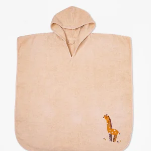 Fluffy Κεντητό Πόντσο Beige one size