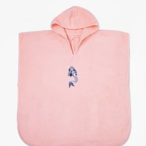 Fluffy Κεντητό Πόντσο Pink one size