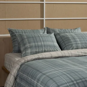Σετ Σεντόνια Cotton Feelings 2066 Aqua Υπέρδιπλο με λάστιχο (170x205+30)
