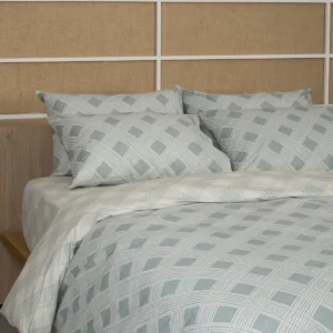Σετ Σεντόνια Cotton Feelings 2072 Aqua Υπέρδιπλο με λάστιχο (170x205+30)