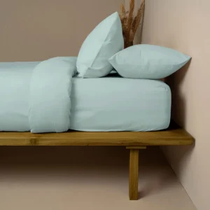 Σεντόνι Cotton Feelings φλατ 114 Light Aqua Υπέρδιπλο (235x270)