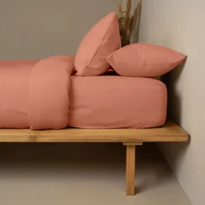 Σετ Σεντόνια Cotton Feelings 117 Peach Διπλό με λάστιχο (150x205+30)