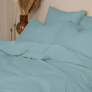 Σετ Σεντόνια Cotton Feelings 120 Sky Blue Διπλό (200x270)