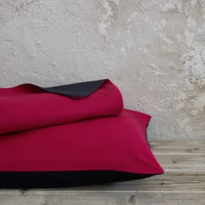 Σετ Παπλωματοθήκη Υπέρδιπλη Abalone - Ruby Red / Black