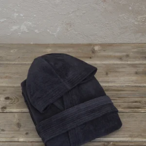 Μπουρνούζι με κουκούλα Zen - Large - Total Black